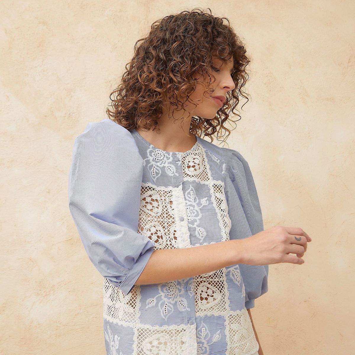 BASEMENT - Blusa Mujer Manga corta globo Basement