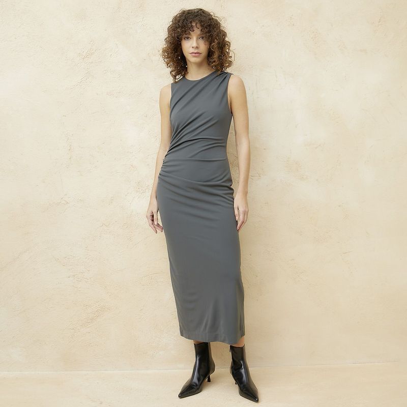 BASEMENT - Vestido Mujer Medio Casual de Algodón Basement 