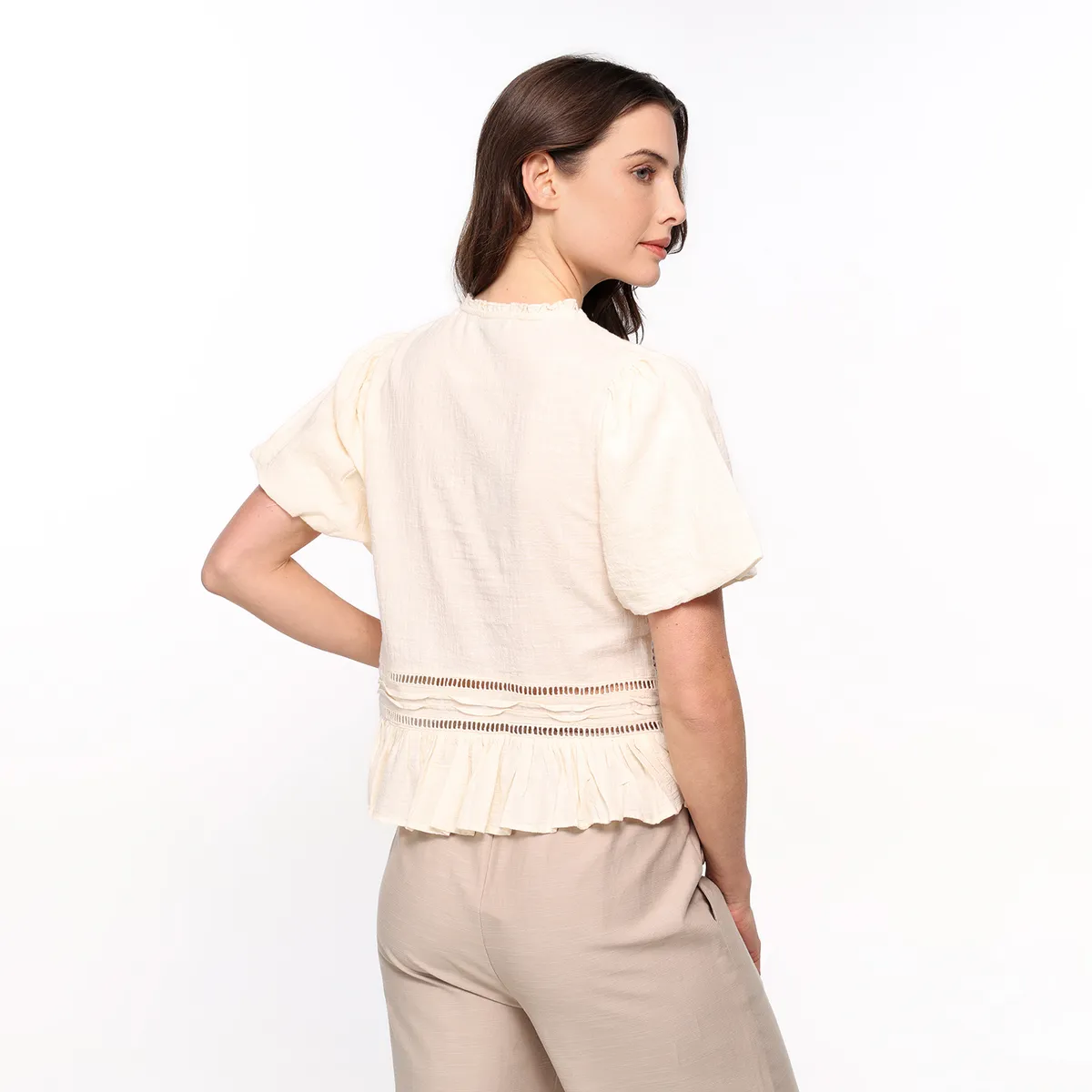 BASEMENT - Camiseta Mujer Manga corta de Algodón Basement