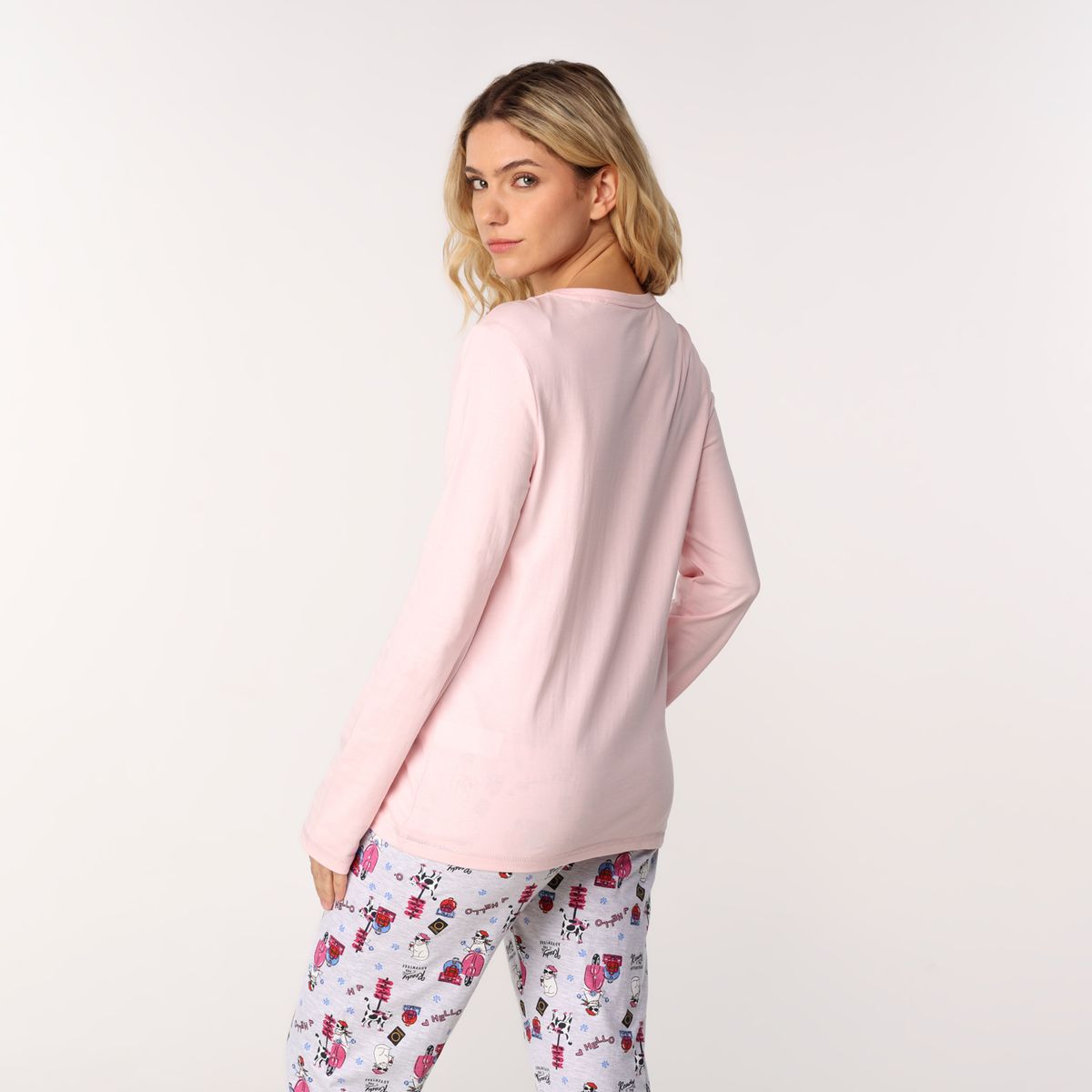 SYBILLA - Camiseta de pijama para Mujer Manga larga Sybilla