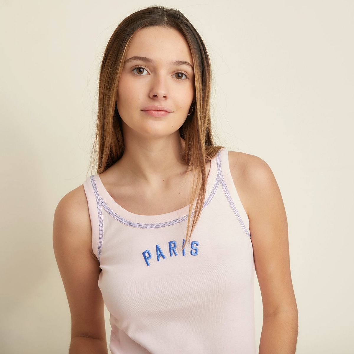 SYBILLA - Camiseta de pijama Mujer Medio Sin mangas de Algodón Sybilla 