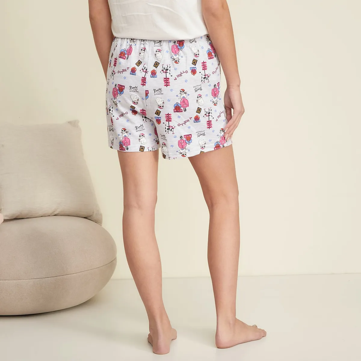 SYBILLA - Short de pijama Mujer Corto de Algodón Sybilla 