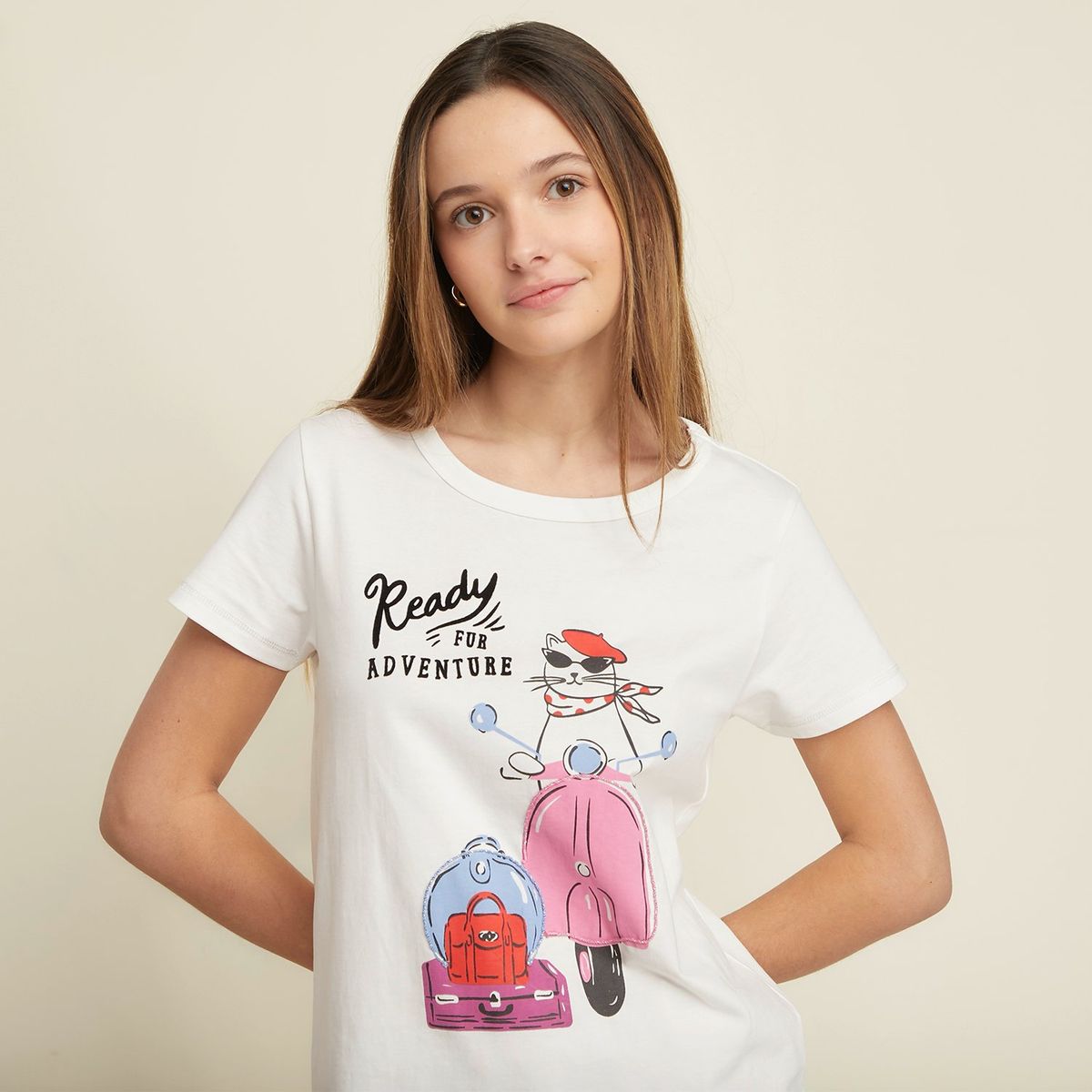 SYBILLA - Camiseta de pijama Mujer Medio Manga corta de Algodón Sybilla 