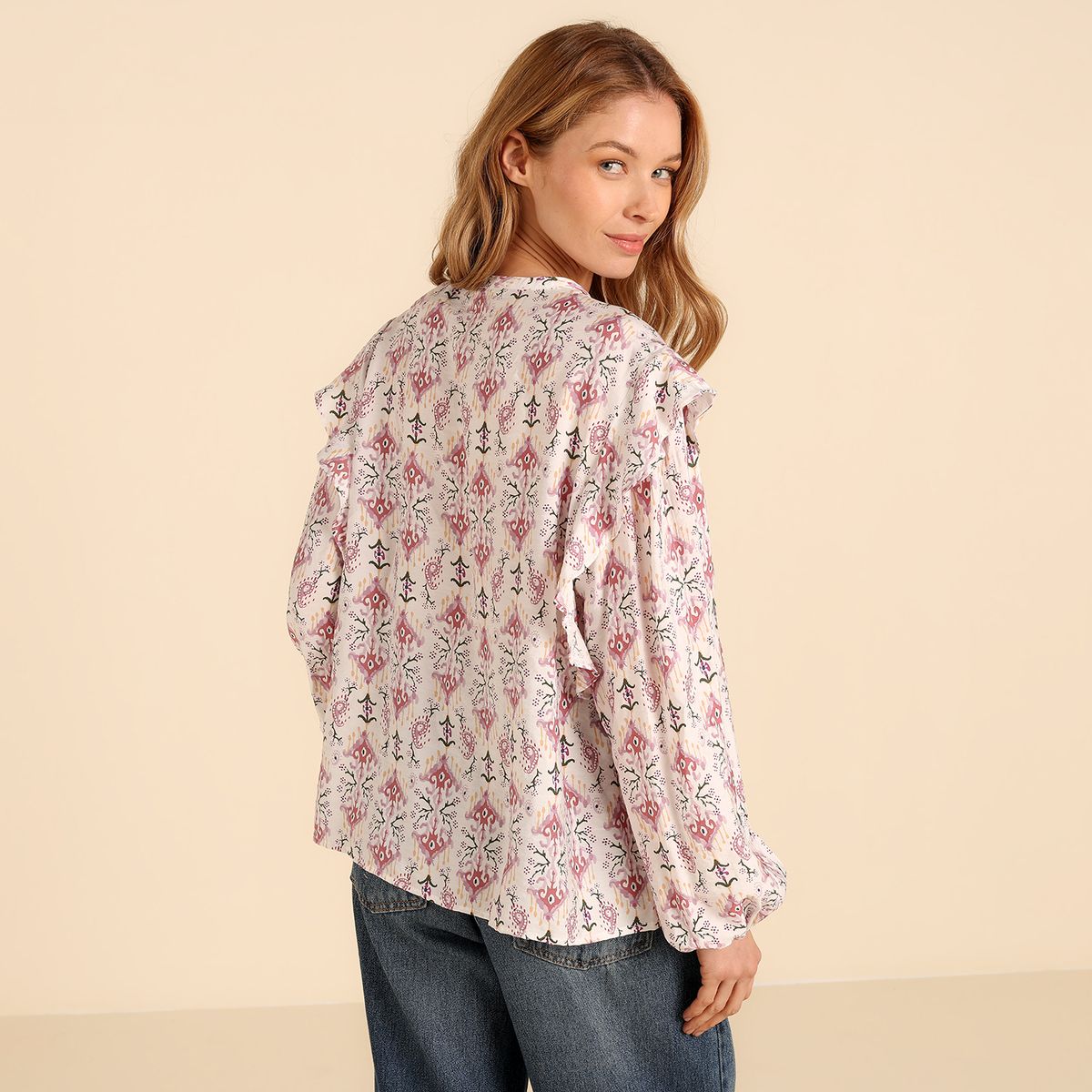 UNIVERSITY CLUB - Blusa Mujer con Boleros Manga larga University Club