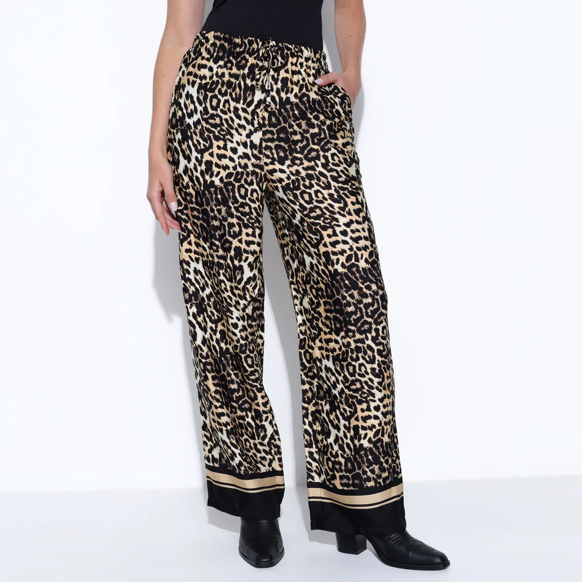 MOSSIMO - Pantalón Wide leg Mujer Tiro medio Mossimo