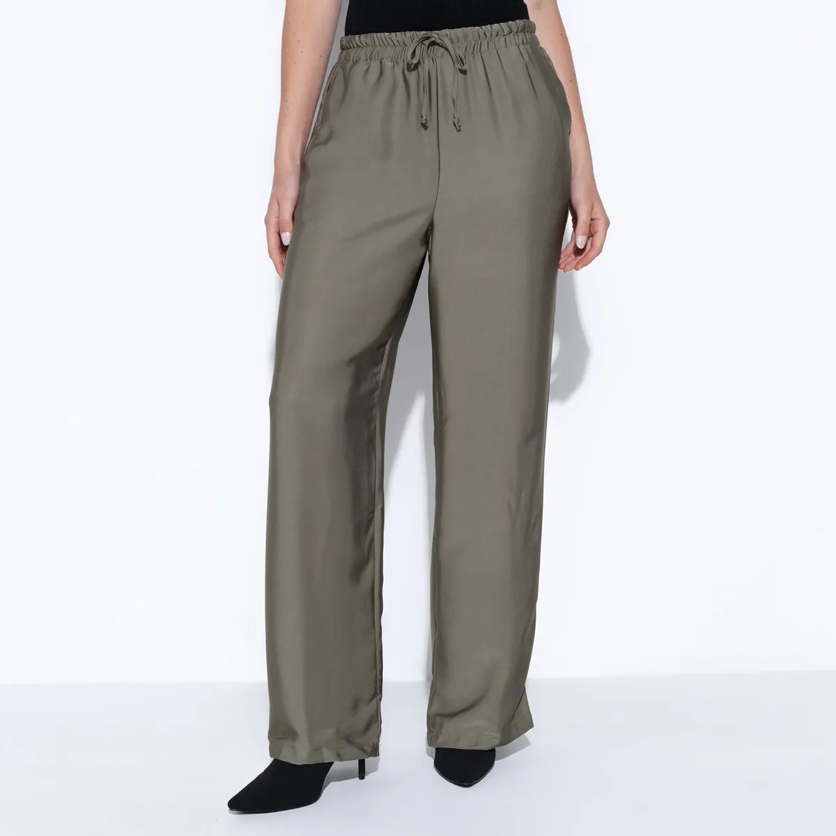 MOSSIMO - Pantalón Wide leg Mujer Tiro medio Mossimo