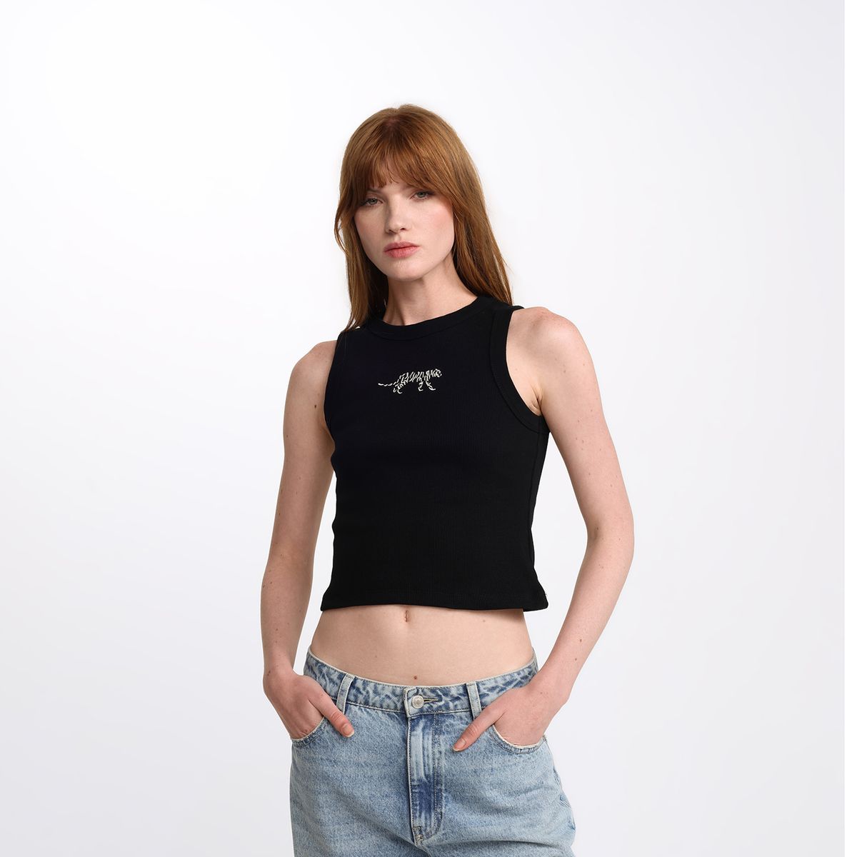 DENIMLAB - Top esqueleto Mujer Sin mangas de Algodón Denimlab