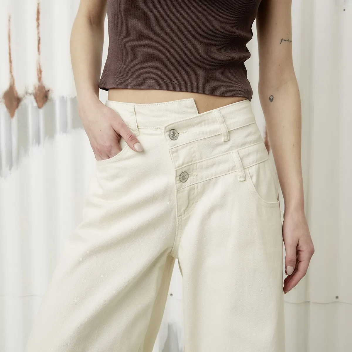 DENIMLAB - Jean Wide leg Mujer Tiro medio Denimlab
