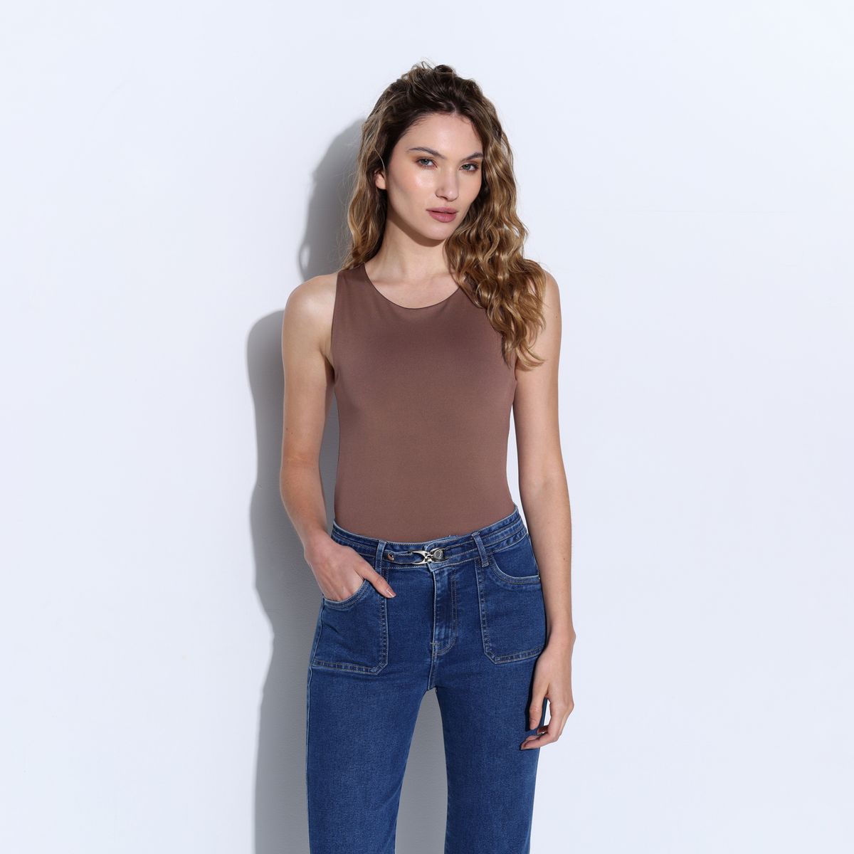 MOSSIMO - Body Mujer de Rayas Sin mangas Mossimo