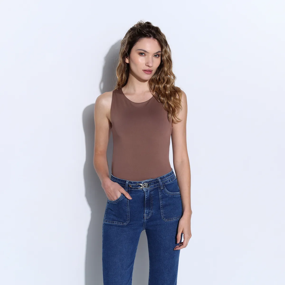 MOSSIMO - Body Mujer de Rayas Sin mangas Mossimo