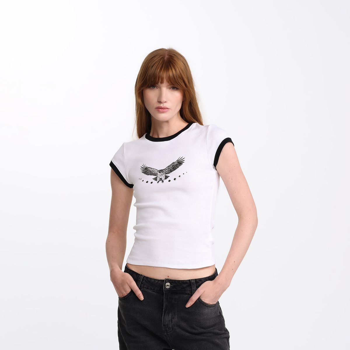 DENIMLAB - Camiseta Mujer Manga corta de Algodón Denimlab