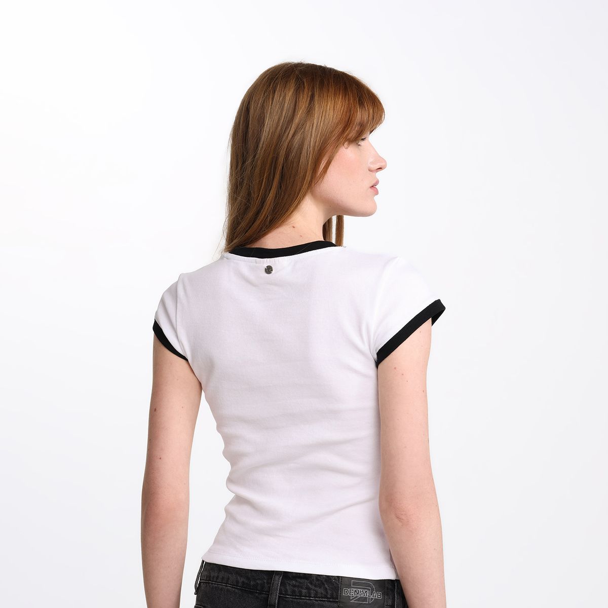 DENIMLAB - Camiseta Mujer Manga corta de Algodón Denimlab