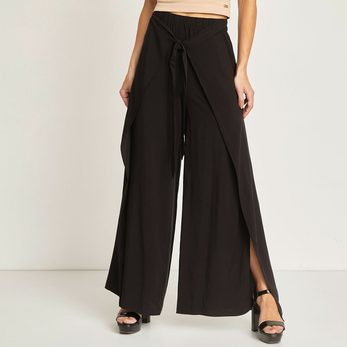 MOSSIMO - Pantalón Palazzo Mujer Tiro alto Mossimo
