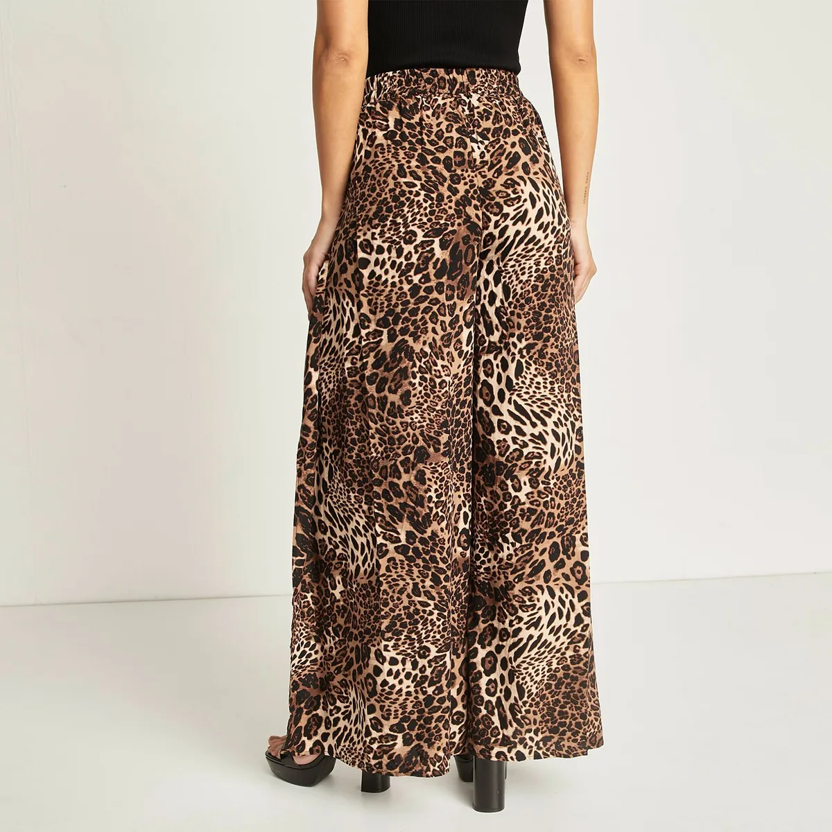 MOSSIMO - Pantalón Palazzo Mujer Tiro alto Mossimo