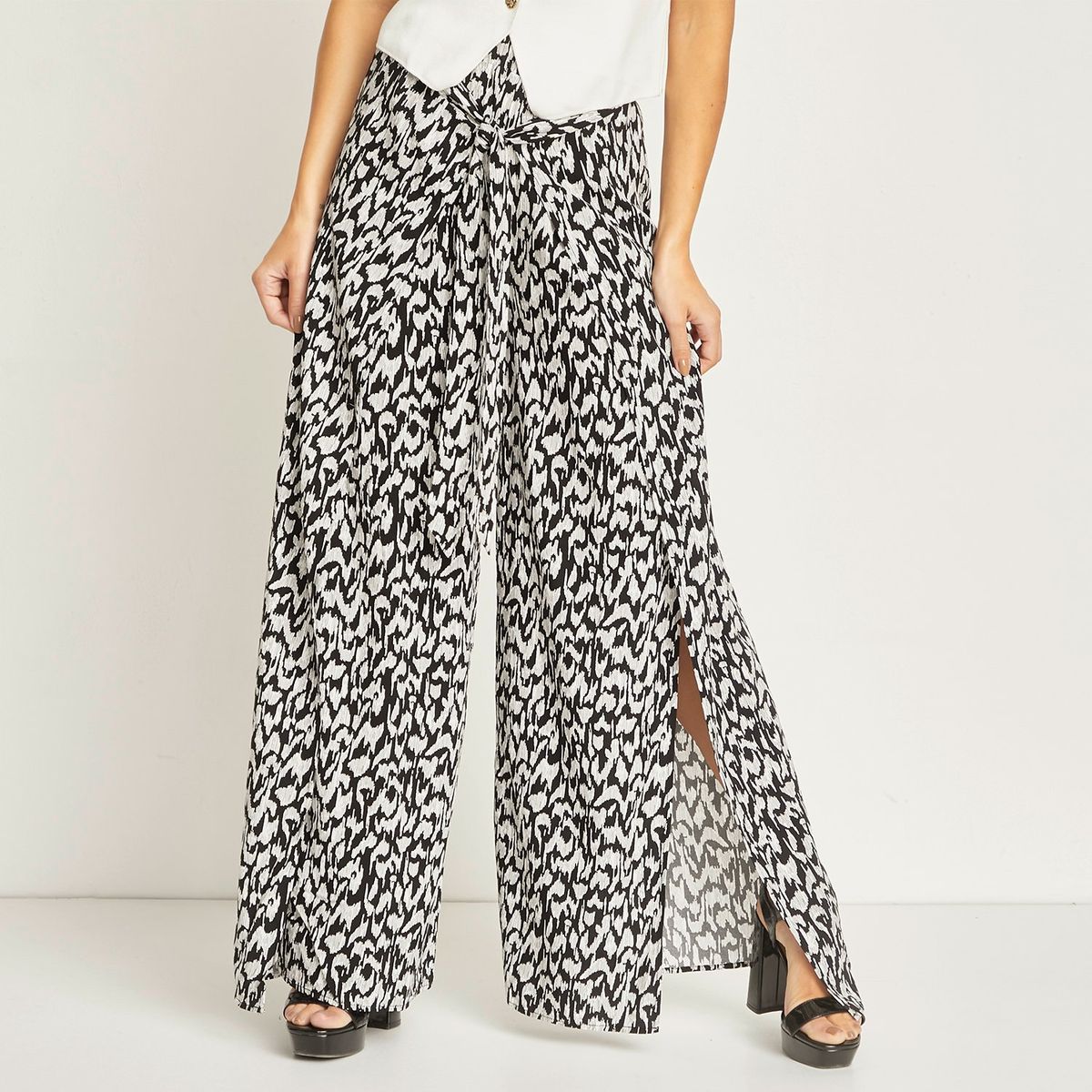 MOSSIMO - Pantalón Palazzo Mujer Tiro alto Mossimo