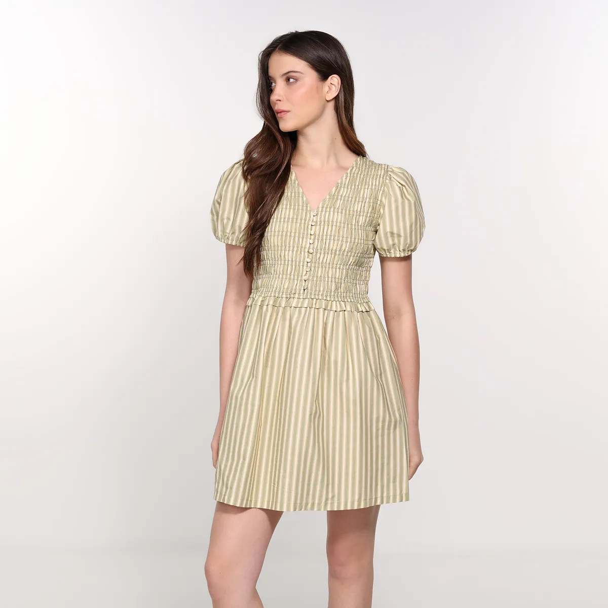 BASEMENT - Vestido Mujer Corto Casual de Algodón Basement