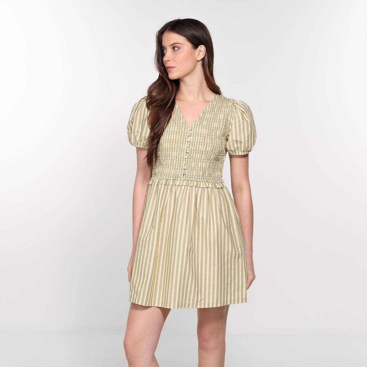 BASEMENT - Vestido Mujer Corto Casual de Algodón Basement