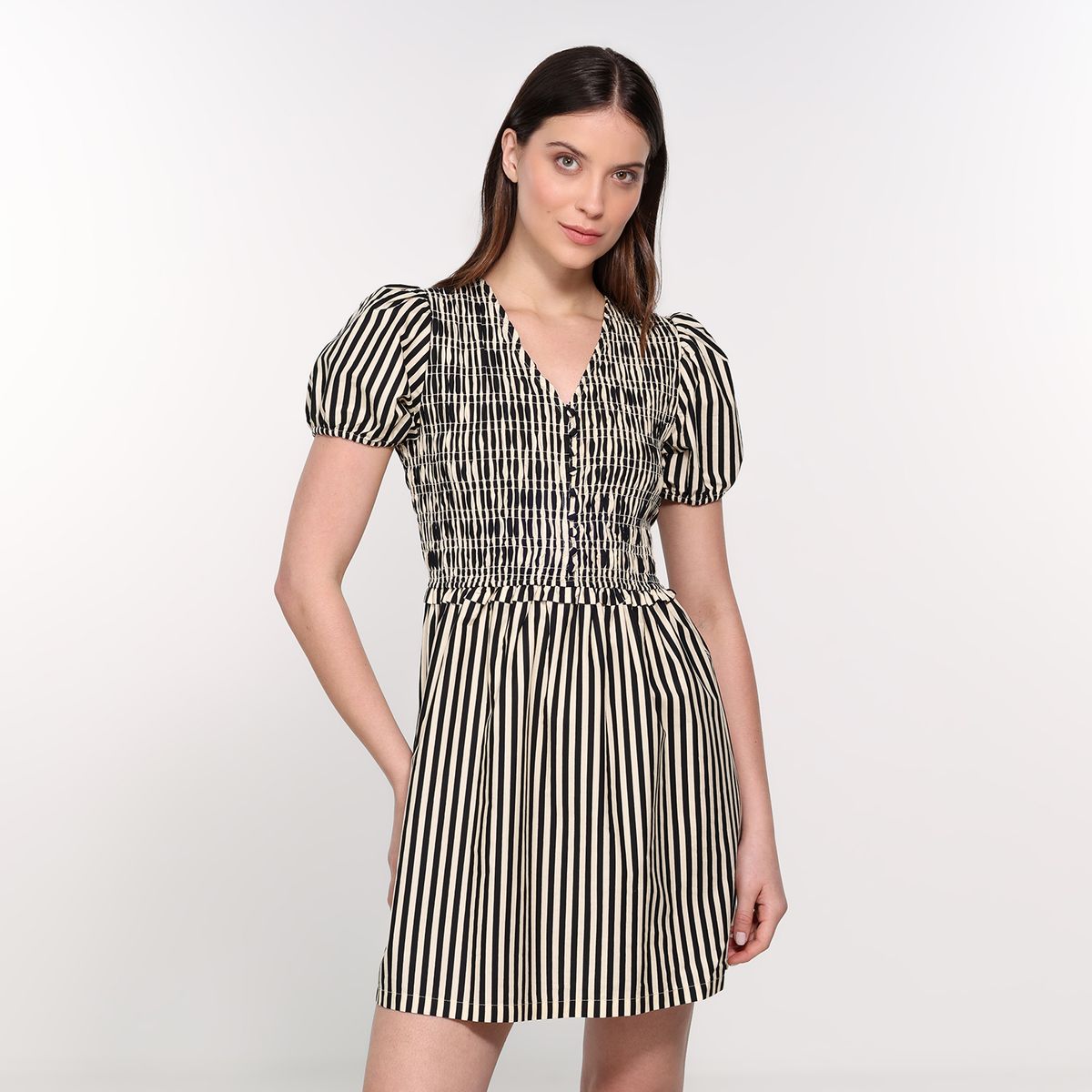 BASEMENT - Vestido Mujer Corto Casual de Algodón Basement