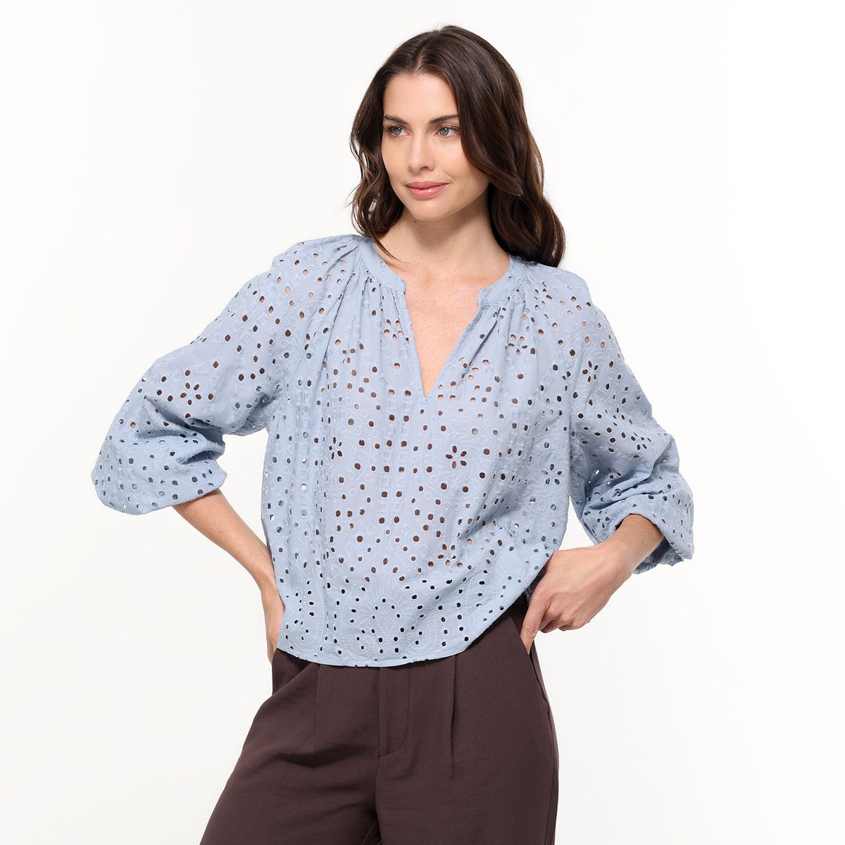 UNIVERSITY CLUB - Blusa Mujer Bordado Manga larga University Club 