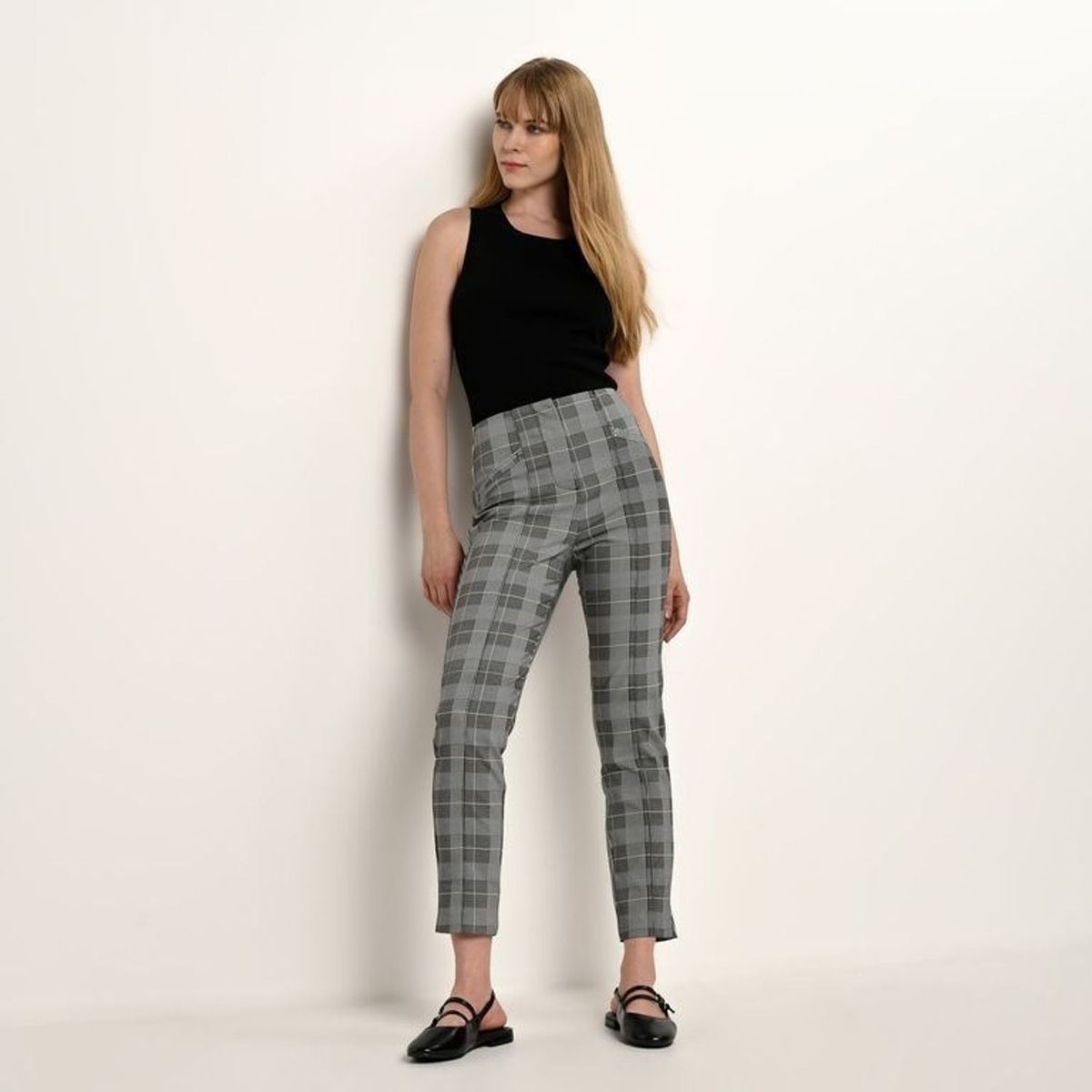 BASEMENT - Pantalon Recto Mujer Tiro medio Basement