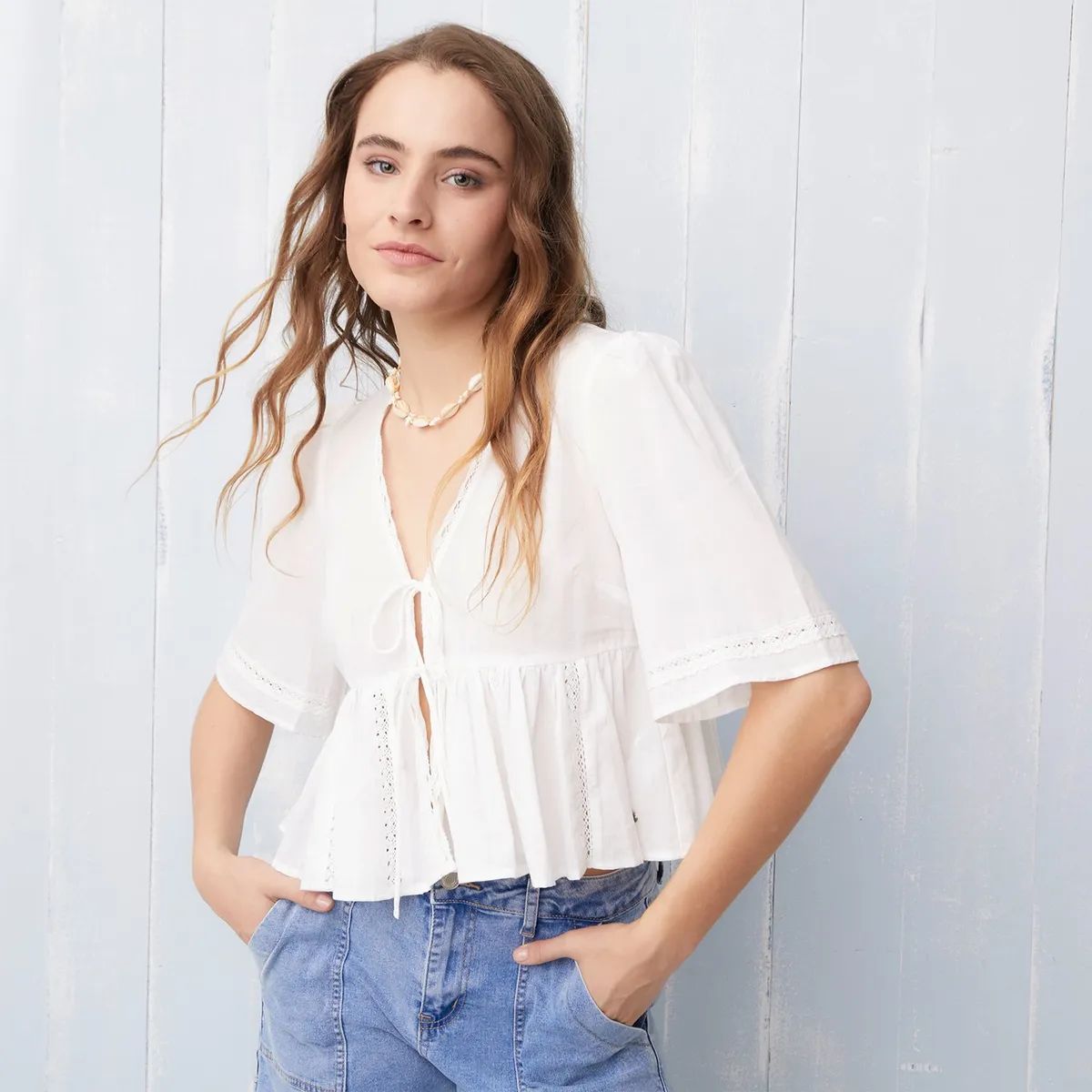 DOO AUSTRALIA - Blusa Mujer Manga 3/4 de Algodón Doo Australia