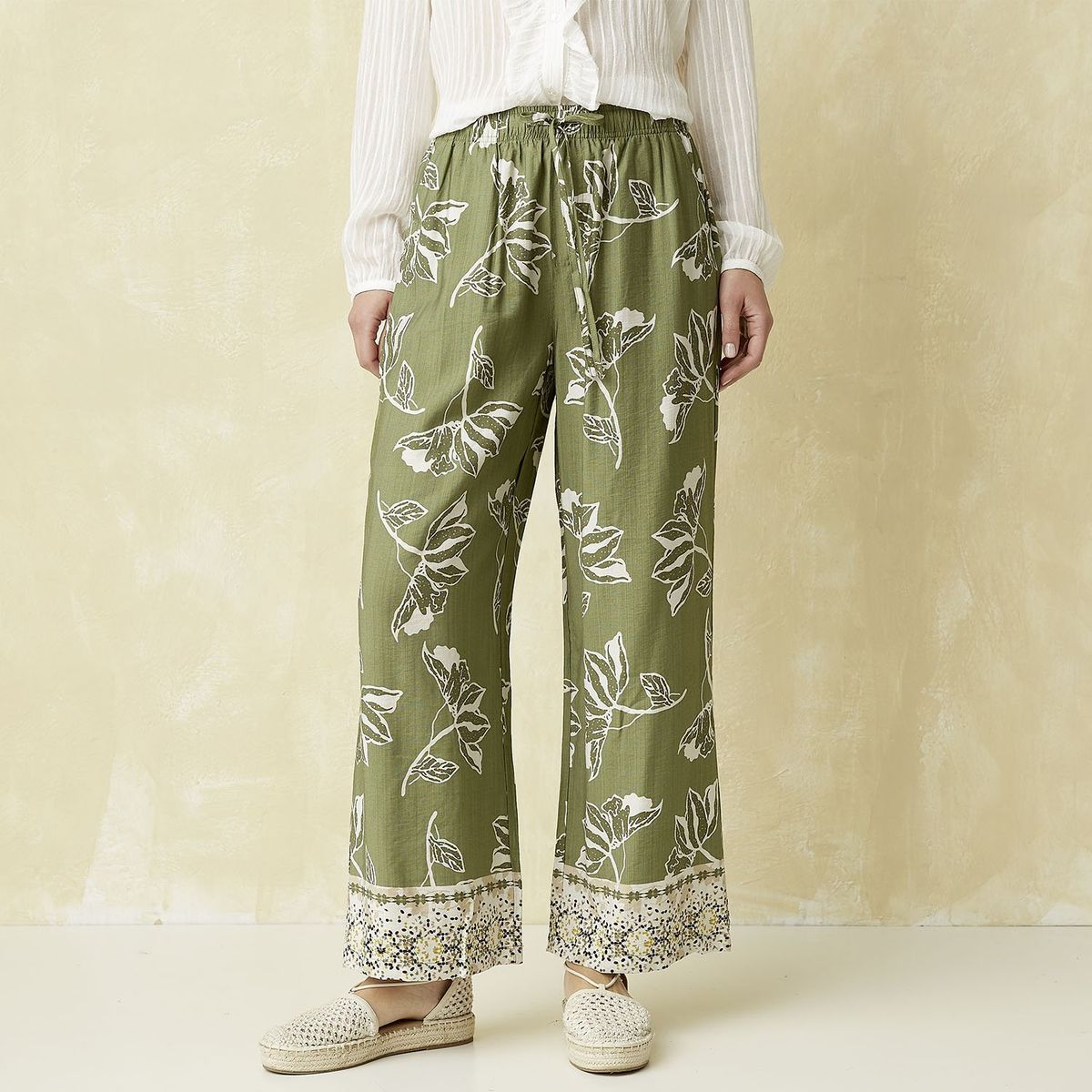 UNIVERSITY CLUB - Pantalón Wide leg Mujer Tiro medio University Club