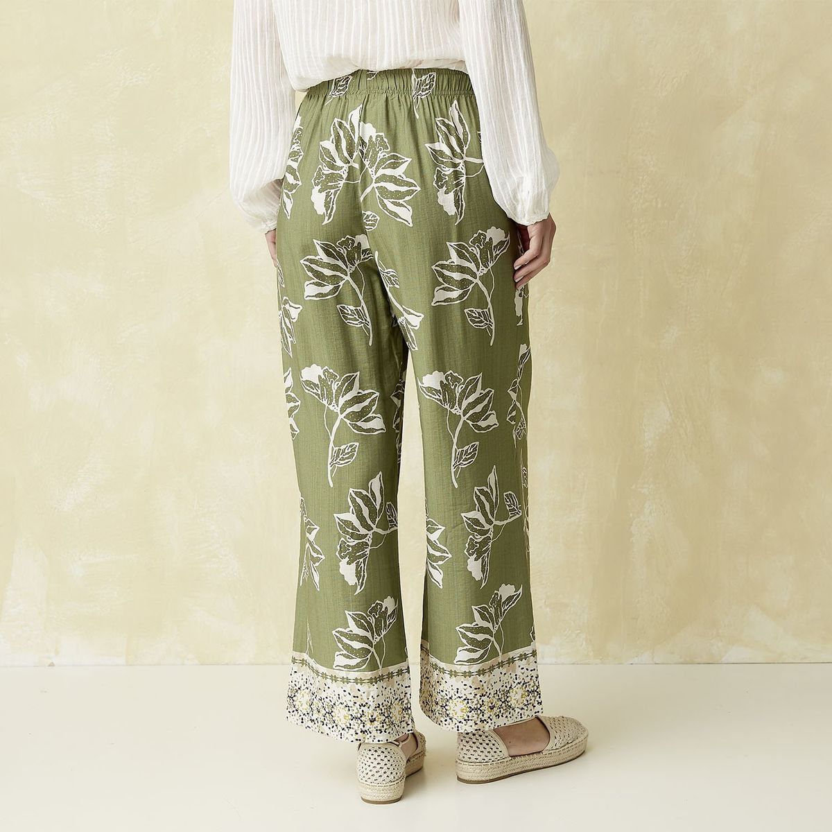 UNIVERSITY CLUB - Pantalón Wide leg Mujer Tiro medio University Club