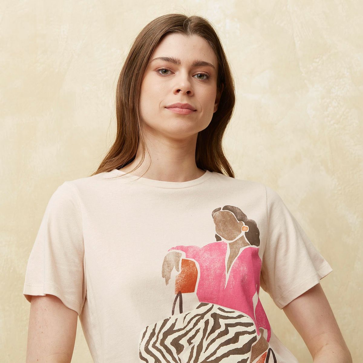 UNIVERSITY CLUB - Camiseta Mujer con Estampado Manga corta de Algodón University Club