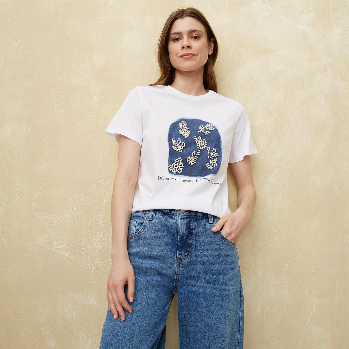 UNIVERSITY CLUB - Camiseta Mujer con Estampado Manga corta de Algodón University Club