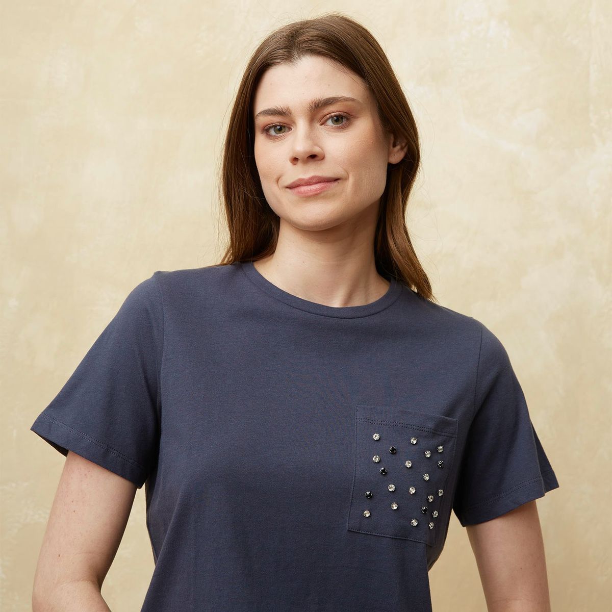 UNIVERSITY CLUB - Camiseta Mujer con Estampado Manga corta de Algodón University Club