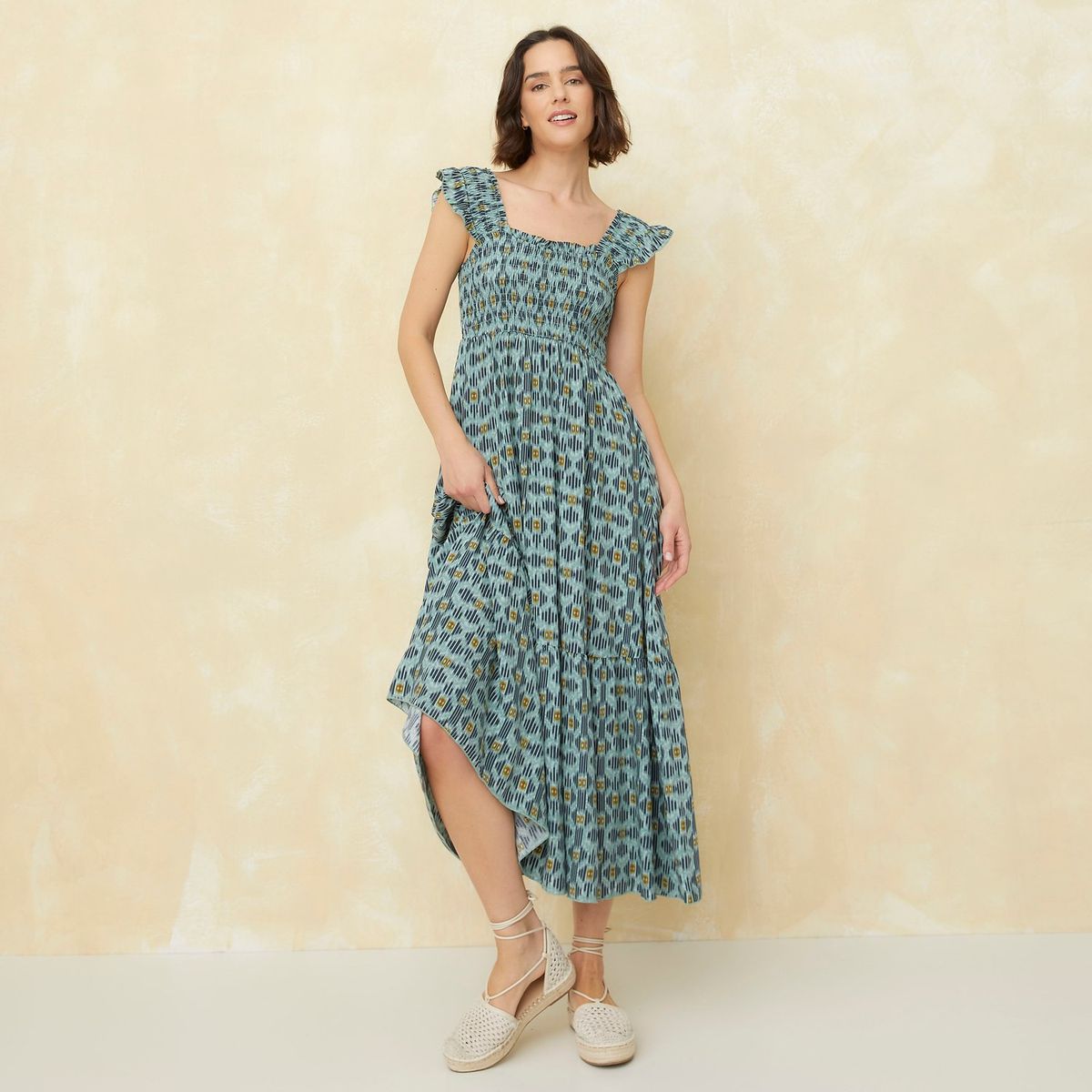 UNIVERSITY CLUB - Vestido Mujer Largo Casual con Estampado University Club