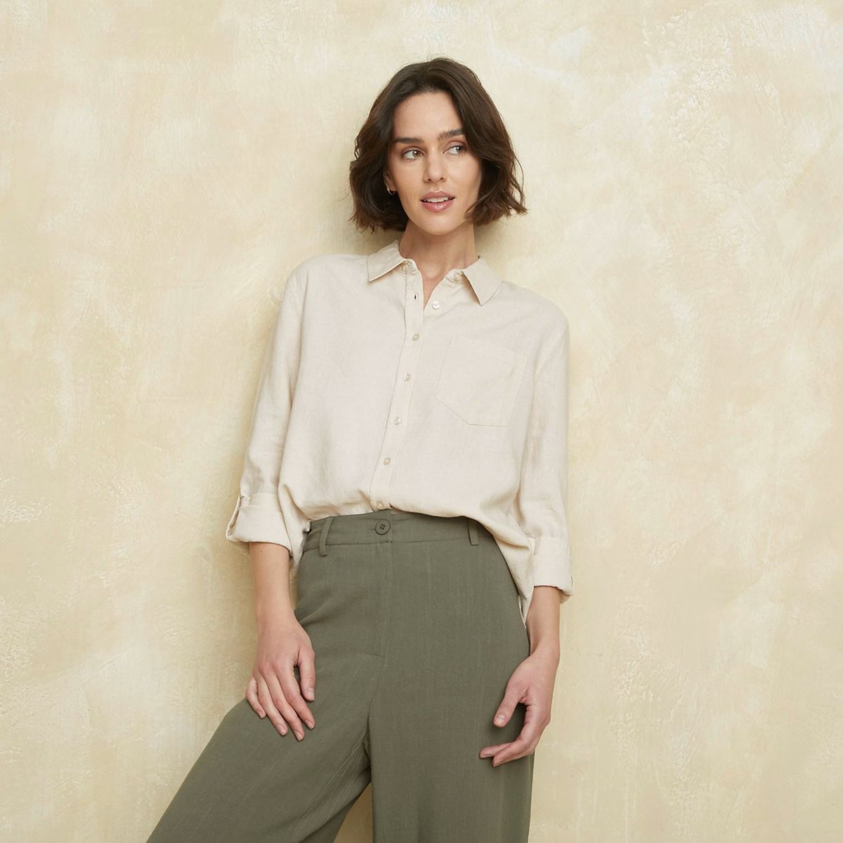 UNIVERSITY CLUB - Blusa Mujer Manga larga de Lino University Club