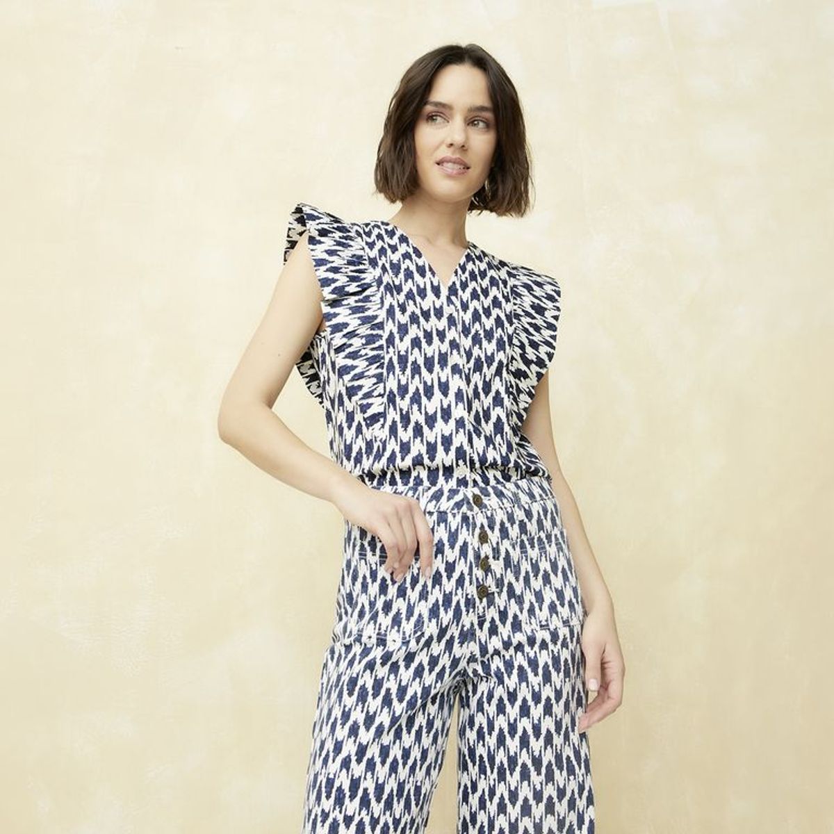 UNIVERSITY CLUB - Blusa Mujer con Estampado Sin mangas de Algodón University Club