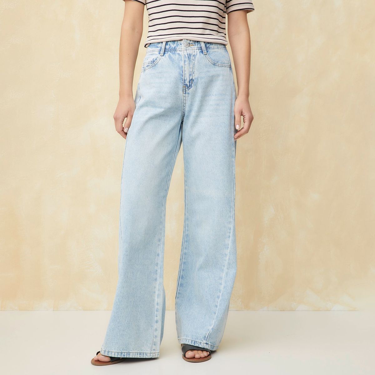 UNIVERSITY CLUB - Jean Wide leg Mujer Tiro alto University Club