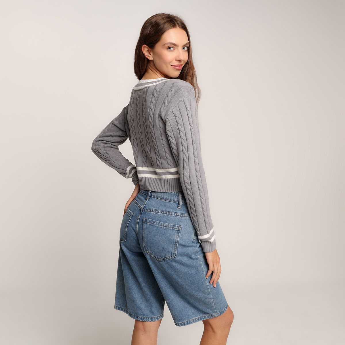 SYBILLA - Saco Mujer Tejido de Algodón Sybilla