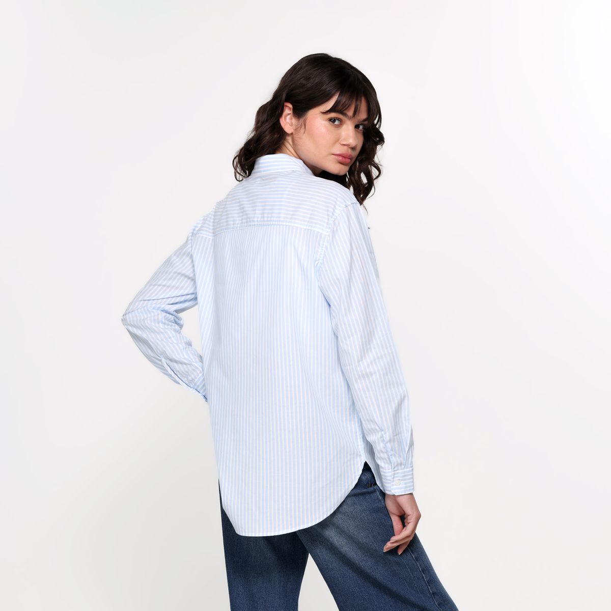 SYBILLA - Camisa Mujer Manga larga de Algodón Sybilla