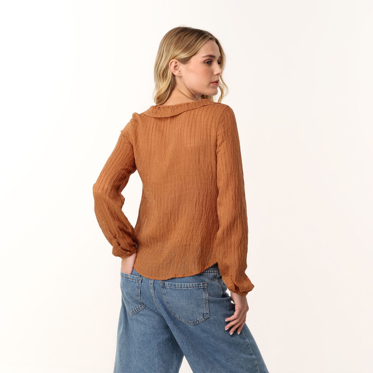 SYBILLA - Blusa Mujer con Boleros Manga larga Sybilla