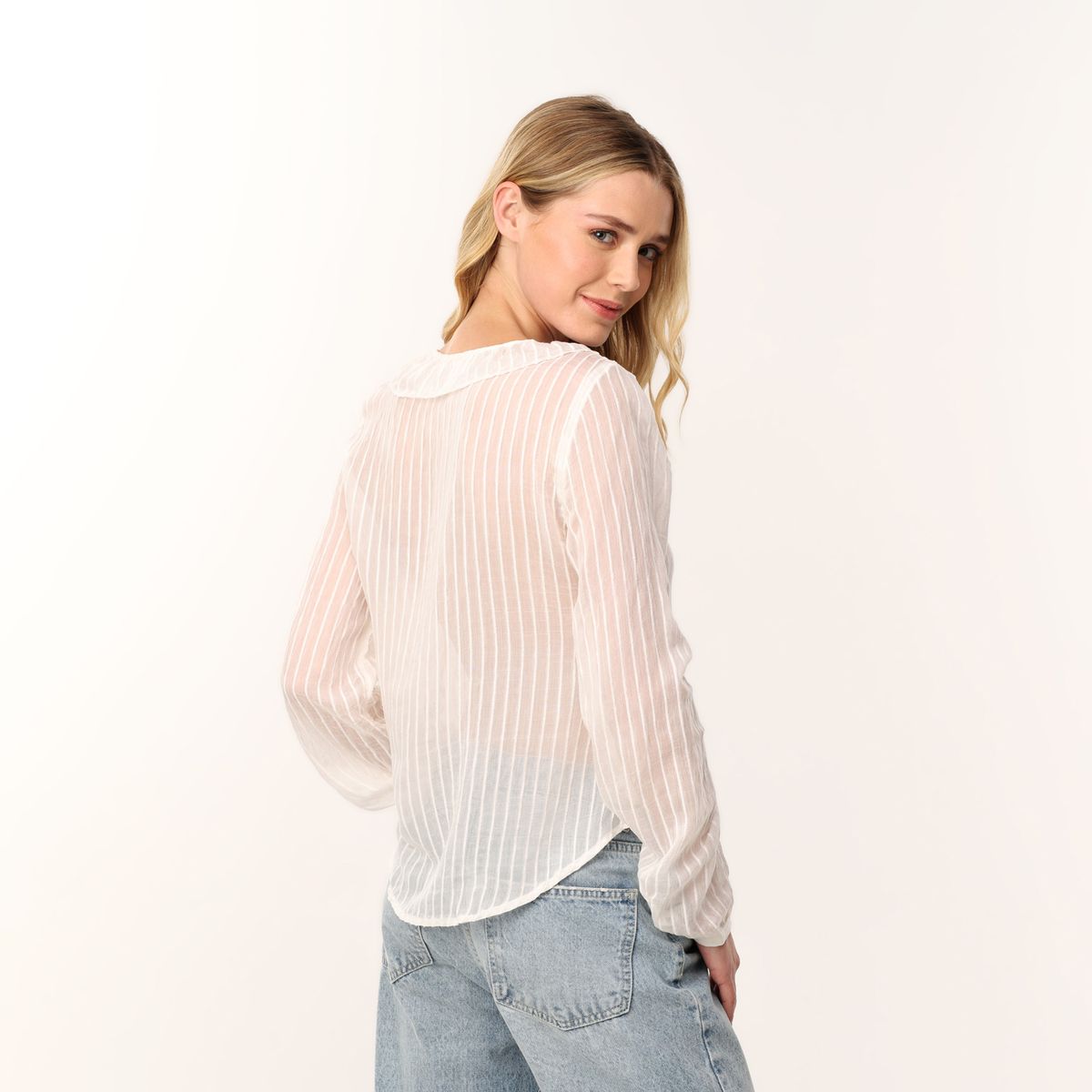 SYBILLA - Blusa Mujer con Boleros Manga larga Sybilla