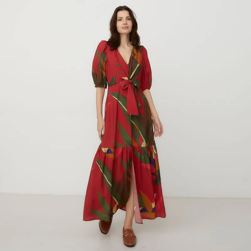 APOLOGY - Vestido Mujer Largo Casual con Estampado Apology 