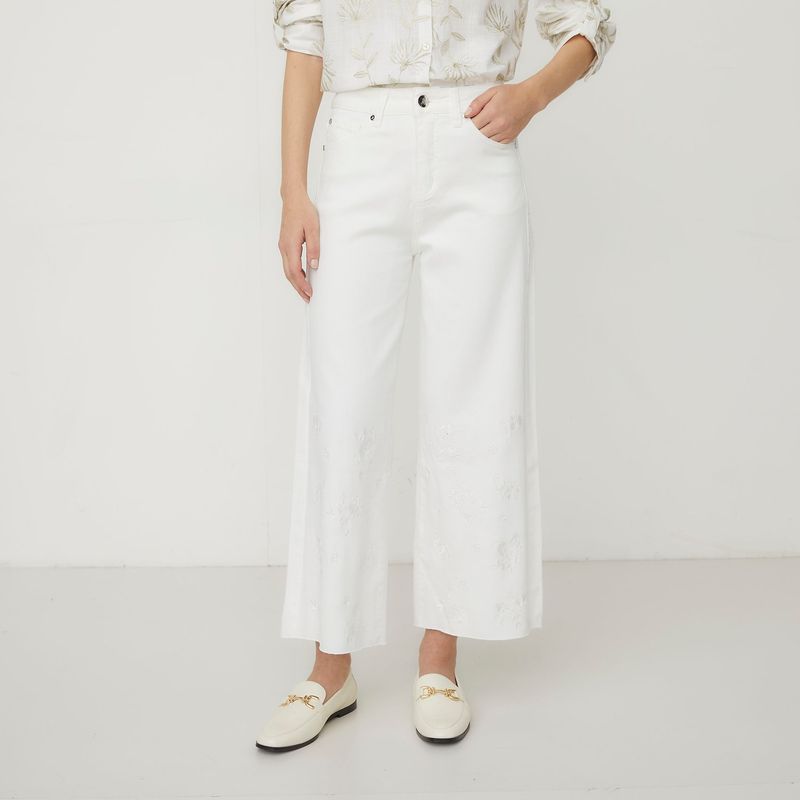 APOLOGY - Jean Culotte Mujer Tiro medio con Bordado Apology