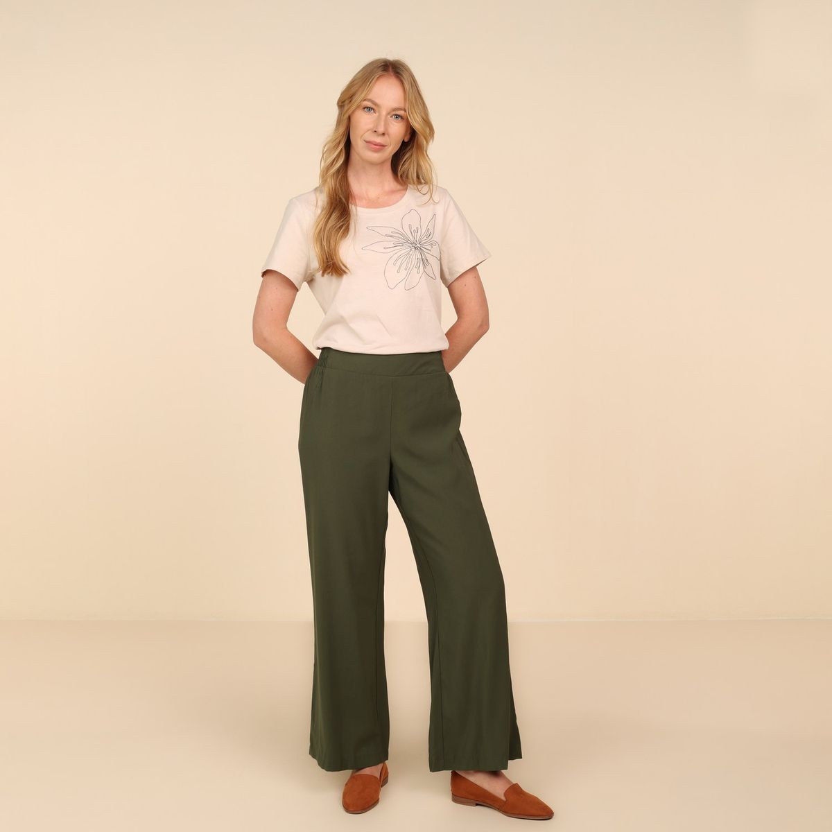 SOUTHLAND - Pantalón Culotte Mujer Tiro medio Southland