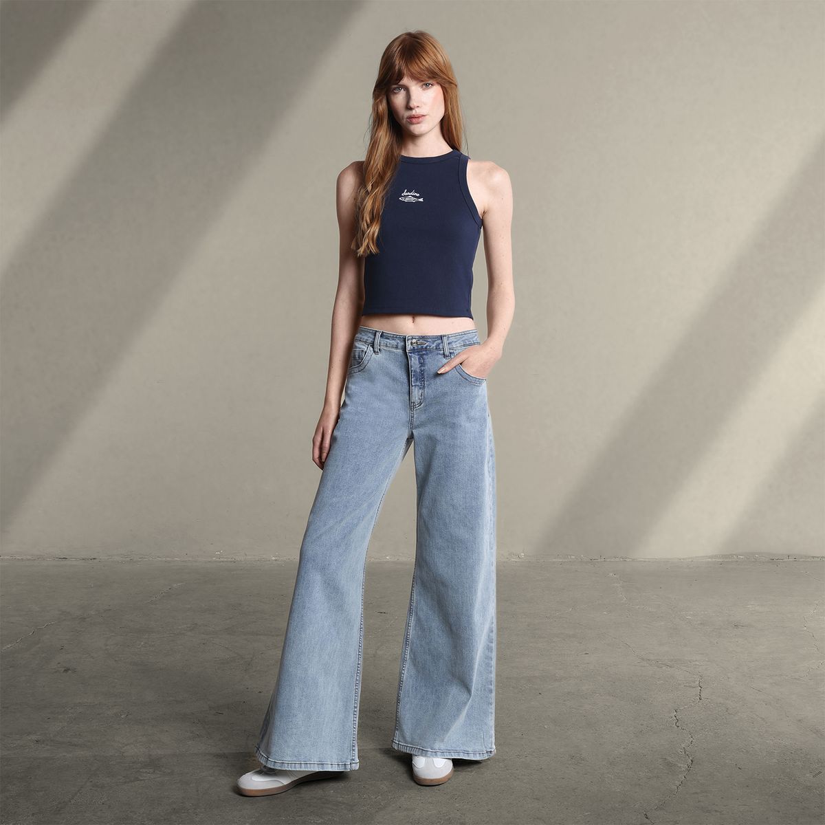 SYBILLA - Jean Super Wide leg Mujer Tiro bajo Sybilla 