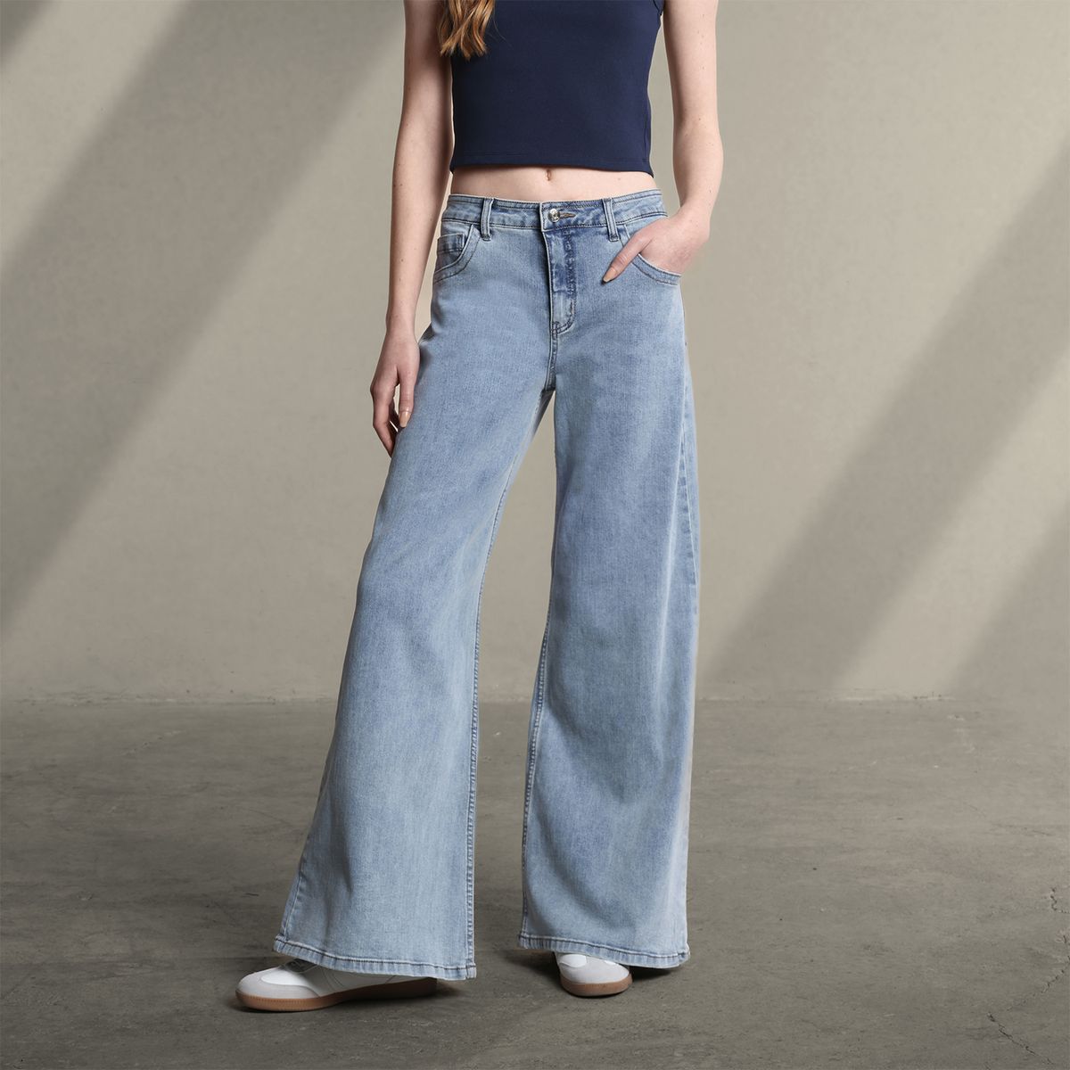 SYBILLA - Jean Super Wide leg Mujer Tiro bajo Sybilla 