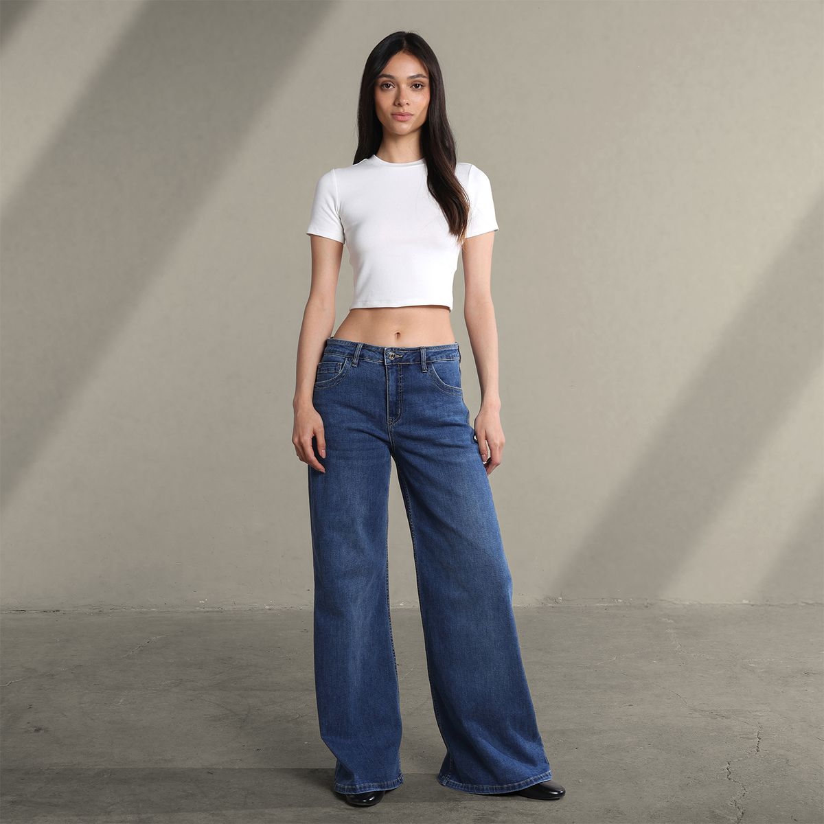 SYBILLA - Jean Super Wide leg Mujer Tiro bajo Sybilla 