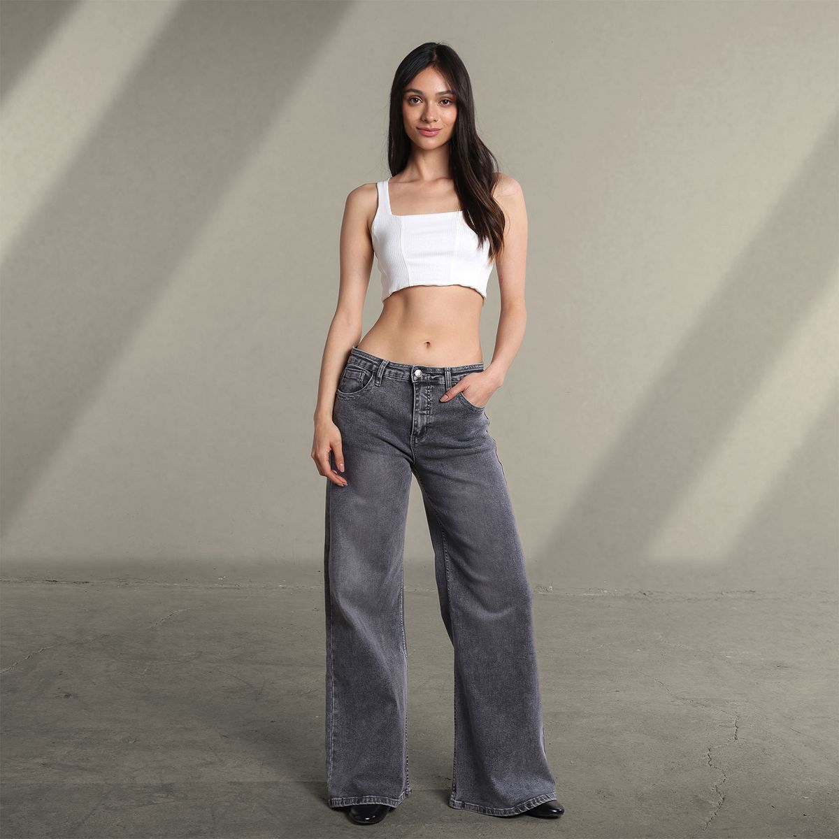 SYBILLA - Jean Super Wide leg Mujer Tiro bajo Sybilla 