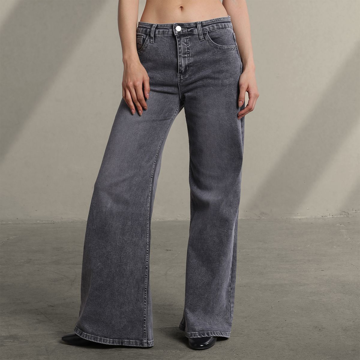 SYBILLA - Jean Super Wide leg Mujer Tiro bajo Sybilla 