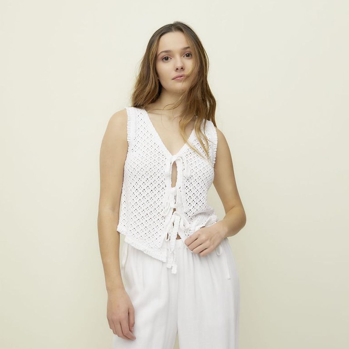 SYBILLA - Blusa Mujer Tejido Sin mangas de Algodón Sybilla