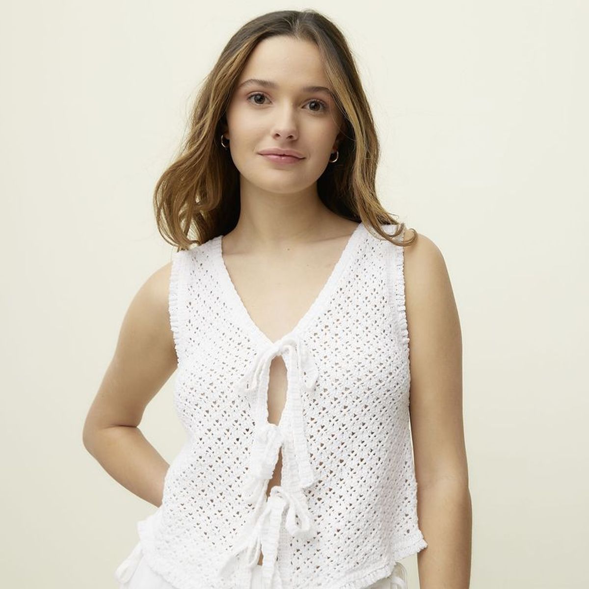 SYBILLA - Blusa Mujer Tejido Sin mangas de Algodón Sybilla