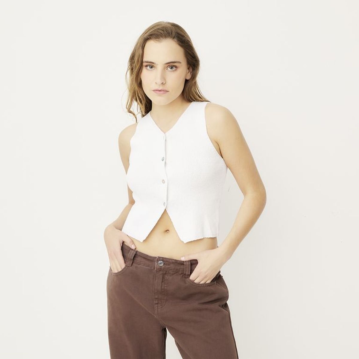 SYBILLA - Blusa Mujer Tejido Sin Mangas Sybilla