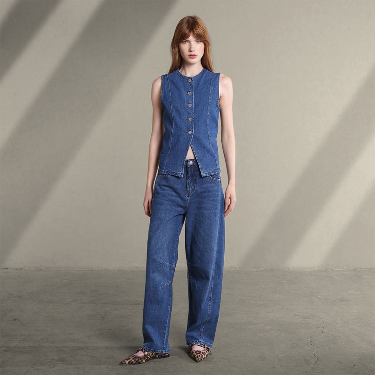 Blusa Mujer Sin mangas de Algodón Sybilla